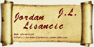 Jordan Lišančić vizit kartica